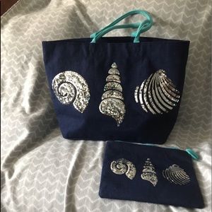 Mudpie Beach Bag with matching make-up bag